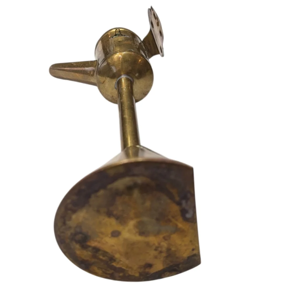Antique Dutch Brass whale oil lamp. 14